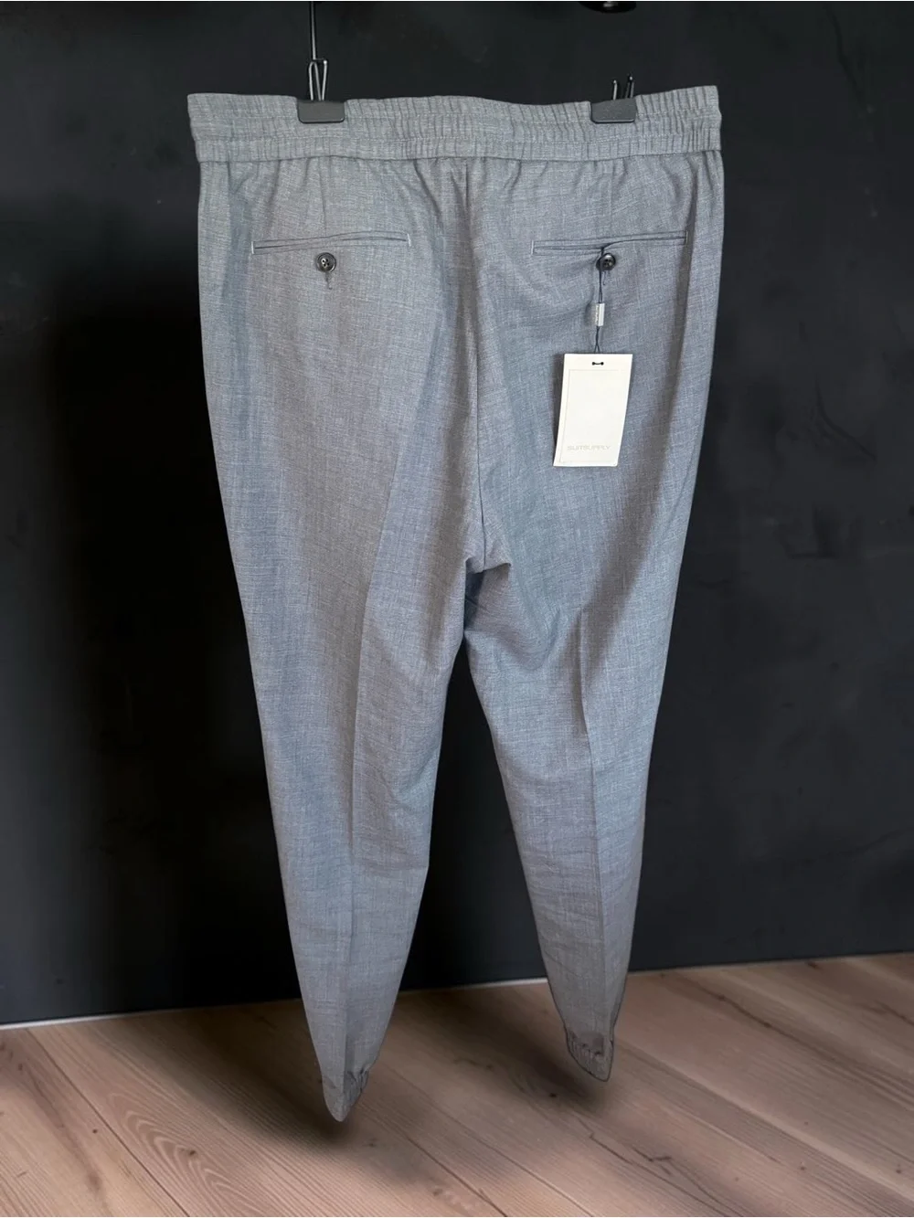 NWT Suitsupply Ames Pleat 50 US 34 Light Grey Gray Pure Wool VBC Super 120s
